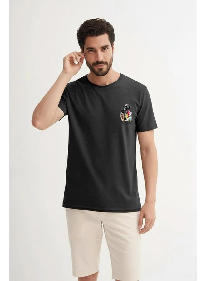 Bad Bear Hurt Black Men's Printed T-Shirt.