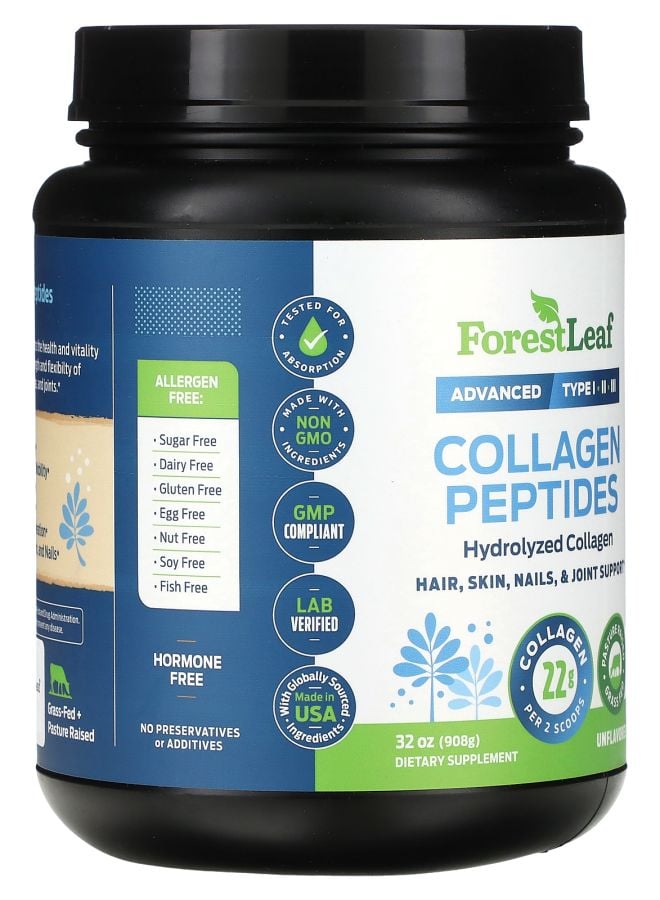 ForestLeaf ببتيدات الكولاجين بدون نكهة 32 أونصة (908 جرام) - Image 2