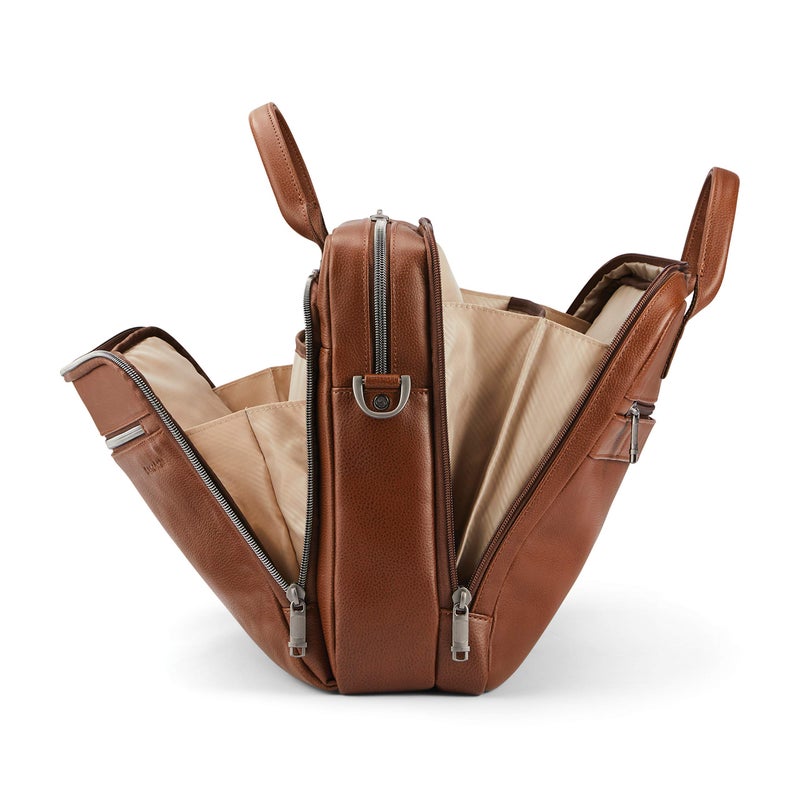 Samsonite Classic Leather Toploader Briefcase, Cognac, One Size - Image 5