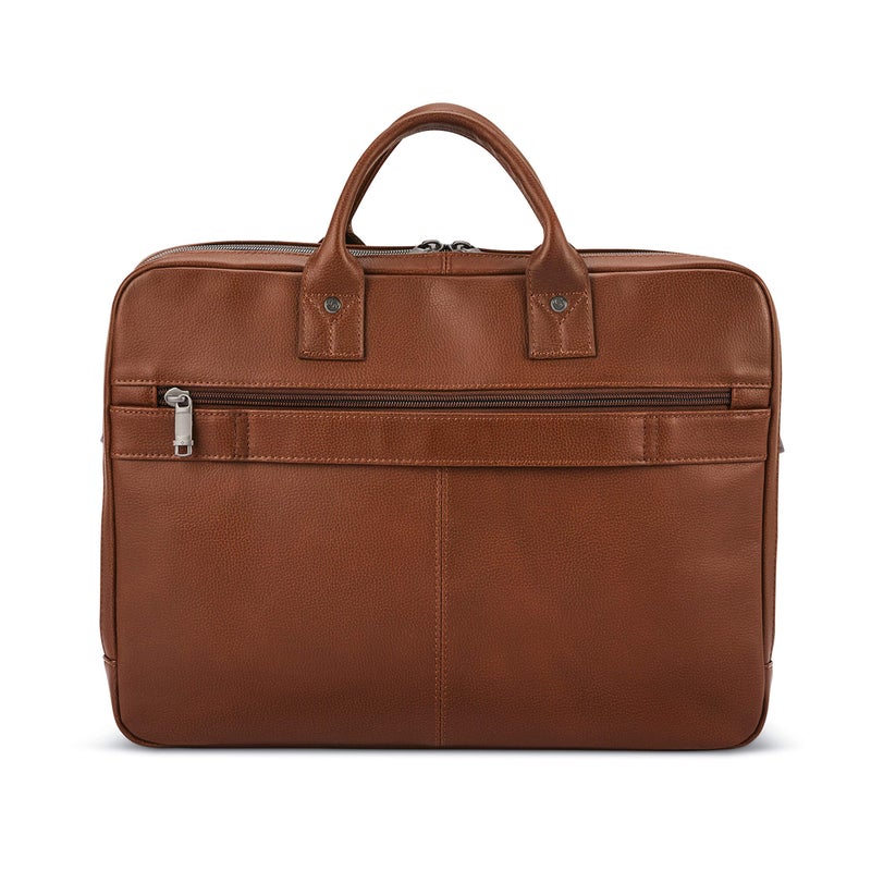 Samsonite Classic Leather Toploader Briefcase, Cognac, One Size - Image 2
