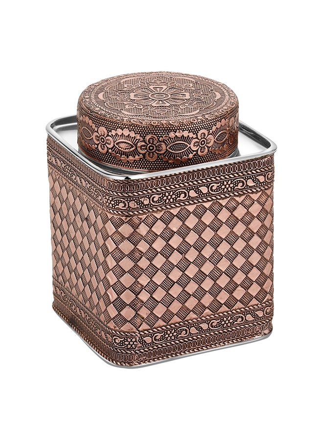 AL SANIDI Indian Stainless steel Spices storage, Tea, coffee and sugar storage for trips, Bronze, 2 - Image 1