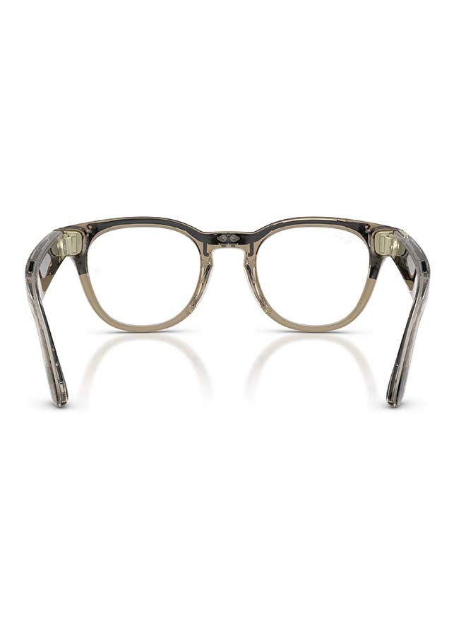 Meta Ray-Ban Scriber Optics (Gen 2) Universal Fit, Shiny Transparent Stone Beige Frame, Demo Lens - Image 4