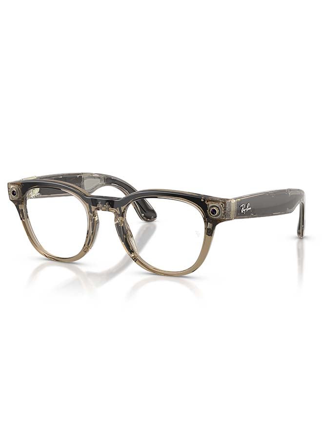 Meta Ray-Ban Scriber Optics (Gen 2) Universal Fit, Shiny Transparent Stone Beige Frame, Demo Lens - Image 1