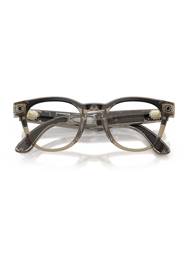 Meta Ray-Ban Scriber Optics (Gen 2) Universal Fit, Shiny Transparent Stone Beige Frame, Demo Lens - Image 5