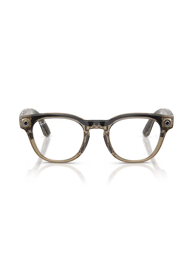 Meta Ray-Ban Scriber Optics (Gen 2) Universal Fit, Shiny Transparent Stone Beige Frame, Demo Lens - Image 2