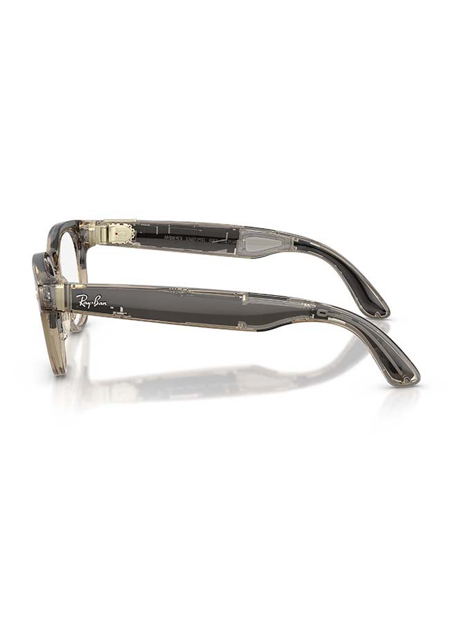 Meta Ray-Ban Scriber Optics (Gen 2) Universal Fit, Shiny Transparent Stone Beige Frame, Demo Lens - Image 3