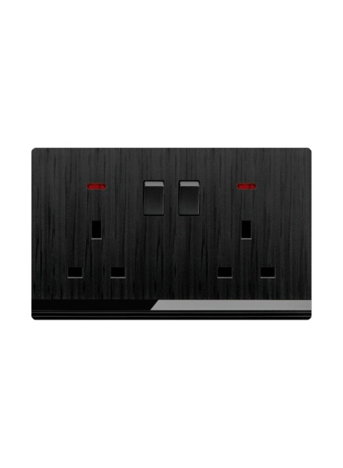 Vmax Premium Double 13A Wall Socket with Switch Universal Power Socket Durable, Safe & Easy Installation Ideal for Home, Office & Commercial Use (WHITE, BLACK,CHAMPAGNE GOLD) - Image 5