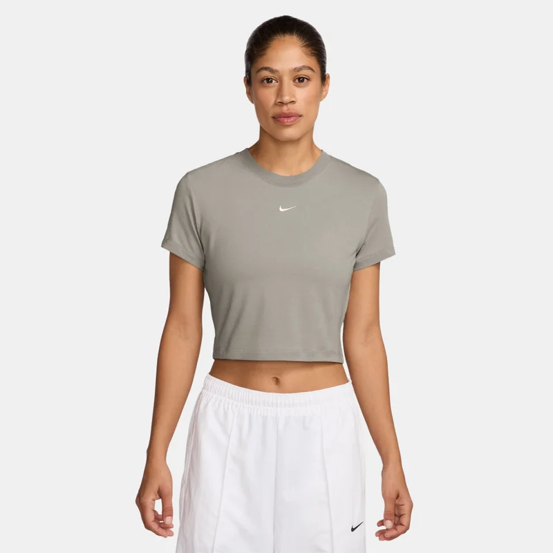 Nike Grey Women's Sportswear Chill Knit Crop Top for Women | Best Price UAE