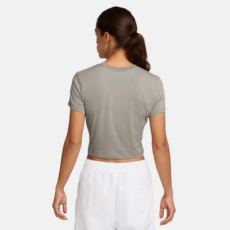 Nike Grey Women's Sportswear Chill Knit Crop Top for Women | Best Price UAE