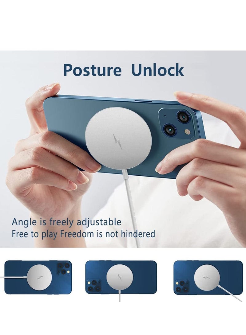 Magnetic Wireless Charger,15W Fast Wireless Charging Compatible with Mag-Safe Charger for iPhone 12/12Pro/12 Pro Max/12Mini/iPhone 13/13Mini/13Pro/ 13 Pro Max/iPhone 14/14Plus/14Pro/14 Pro Max  - Image 3
