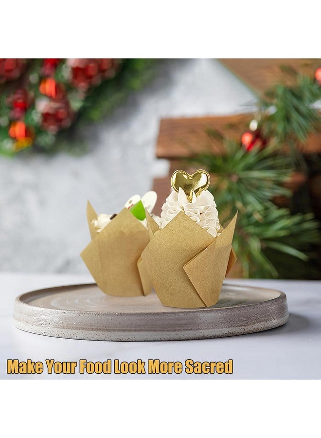 Korty Parchent Paper Cupcake Liners,200Pcs Parchment Paper Muffin Liners for Baking, Non Stick Cupcake Wrappers for Cup Cake, Weddings, Birthdays and Party, Christmas (Natural) - Image 5