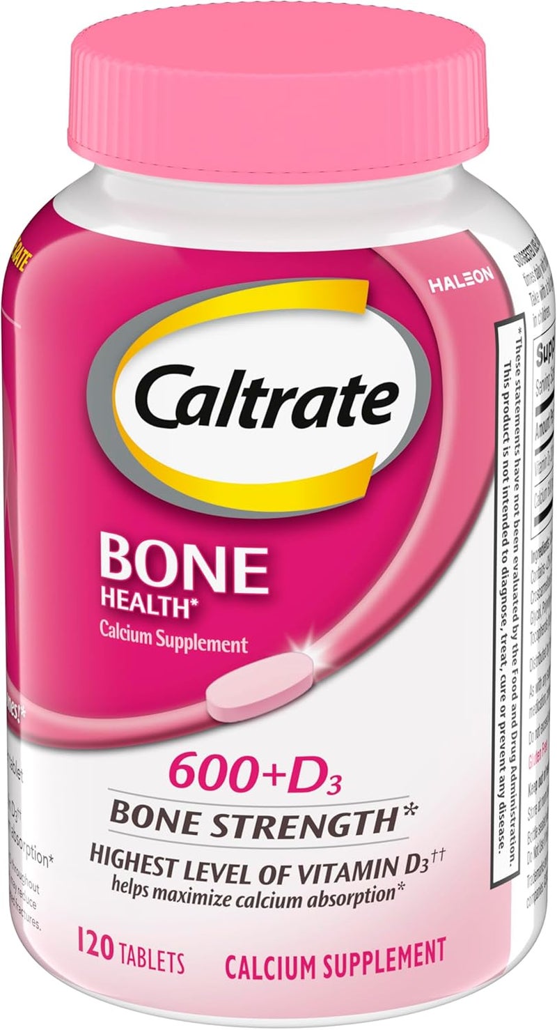 Caltrate 600 Plus D3 Calcium and Vitamin D Supplement Tablets Bone Health Supplements for Adults  120 Count - Image 1