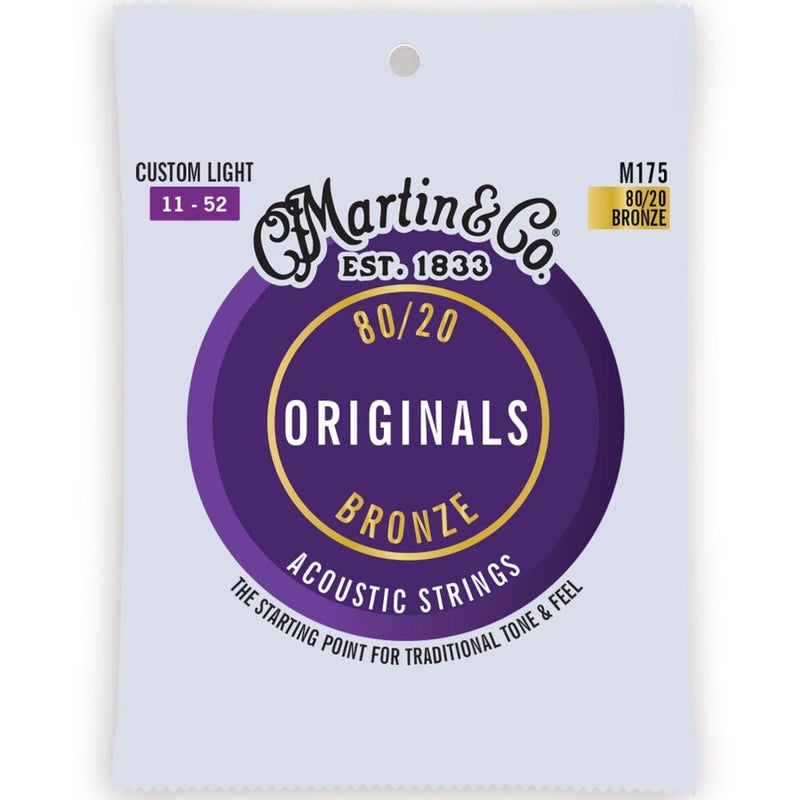 Martin Strings M175 Original 80-20 Bronze Acoustic Guitar Custom Light - .011-.052 - Image 1