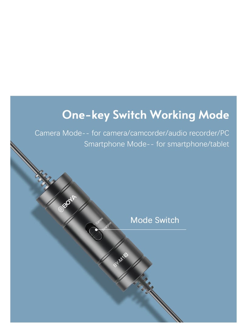 BOYA - BOYA BY-M1S Upgraded Omnidirectional Condenser Lavalier Microphone - Image 1