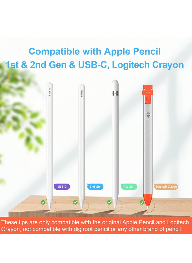 DIGIROOT - Upgraded Replacement Tip for Pencil 1st 2nd Gen USB-C Crayon 0.72mm No Wear Out Fine Point Precise Control Pen 2 Pack - Image 1