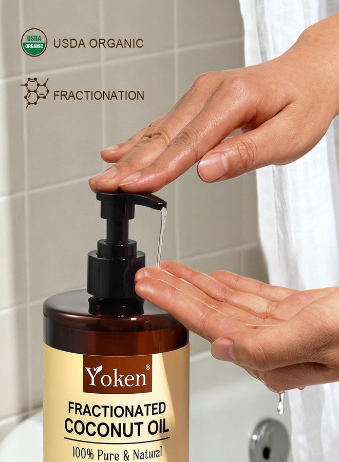 Yoken Organic Fractionated Coconut Oil, 32 Fl Oz, USDA Certified Liquid Coconut Oil for Hair & Body, Carrier Oil for Essential Oils, Unscented, Hexane Free - Image 2