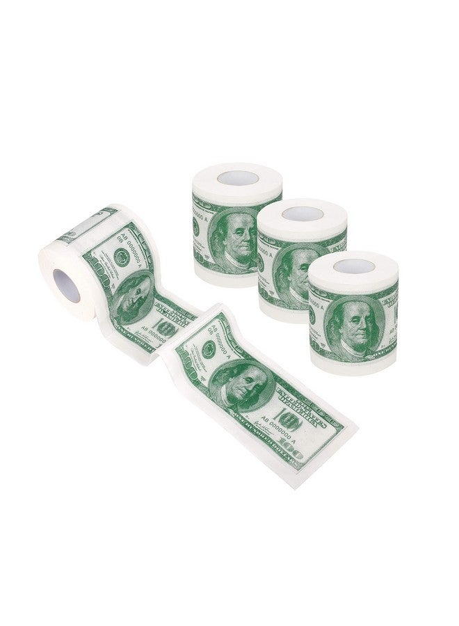 SummitLink 4 Rolls $100 Hundred Us Dollar Bill Toilet Paper Tissue Napkin Prank Fun Birthday Party Novelty Gift Idea - Image 2
