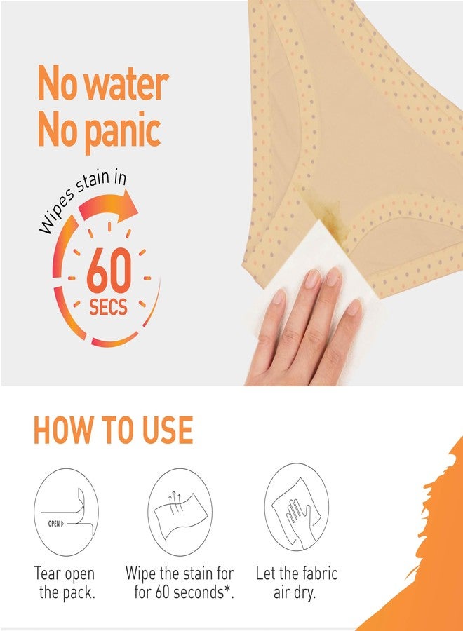 Sirona Period Stain Remover Wipes for Women - Pack of 10 | Removes Stains in 60 Sec | Gentle on Skin & Fabric | Travel-Friendly | No Harsh Chemical | Works on Clothes & Other Stains (Ink, Mud & Food) - Image 4