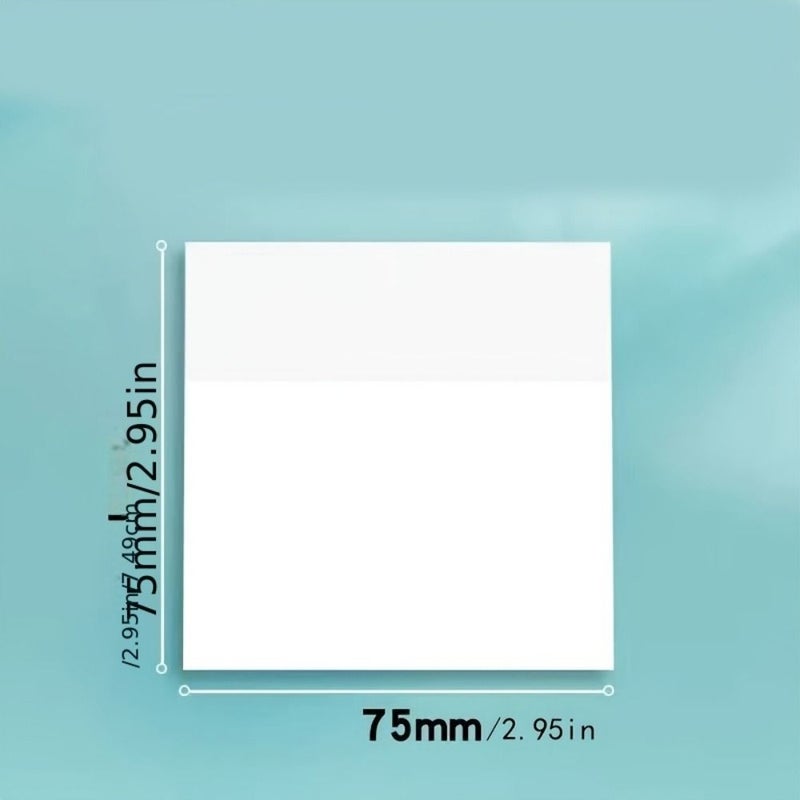 Transparent PET Sticky Notes 3pcs Writable Square Adhesive Pages For Office Journal Planner - Image 2