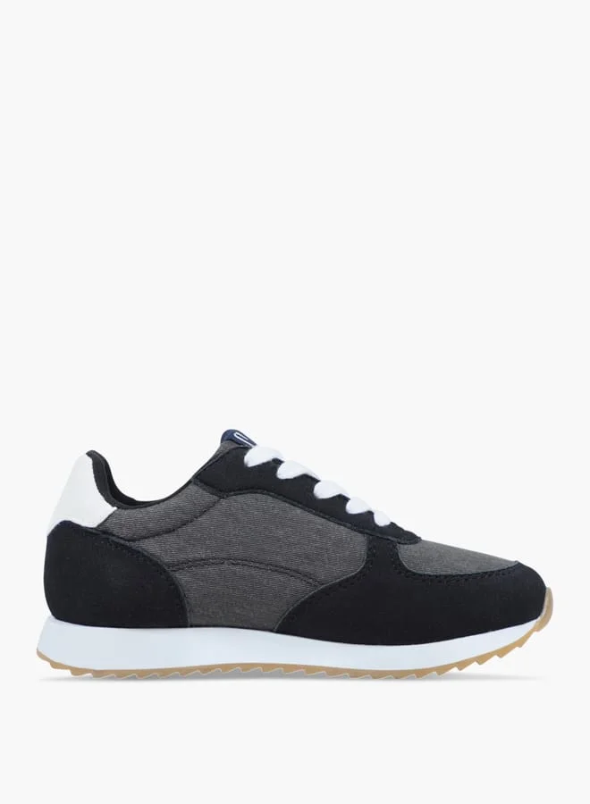 GAP Boys' Panelled Sneakers with Lace-Up Closure