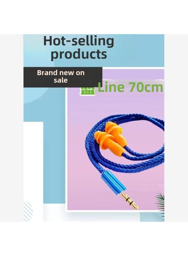 Bluetooth Wired Bass Work Lazy Listening To Songs HD Call Labor Protection Earplug Headset Camouflage Anti-Noise-Color:Bluetooth Listening To Music 12 Hours + Yellow Line 120cm Headphones