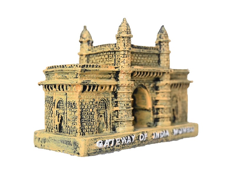 KariGhar Polyresin Mumbai Gateway of India Souvenir Replica Model Showpiece Yellow Color L5xB115xH8 Cm - Image 3