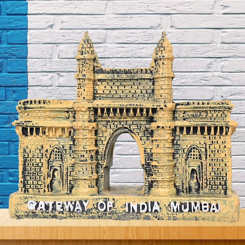 KariGhar Polyresin Mumbai Gateway of India Souvenir Replica Model Showpiece Yellow Color L5xB115xH8 Cm - Image 4