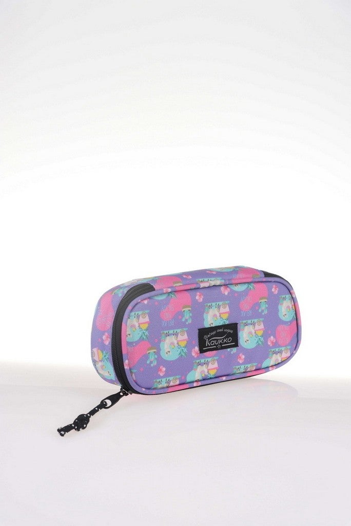 KAUKKO Nature Special Compartmented Junior Bag Pencil Bag Lama Purple (K2331)  - Image 2