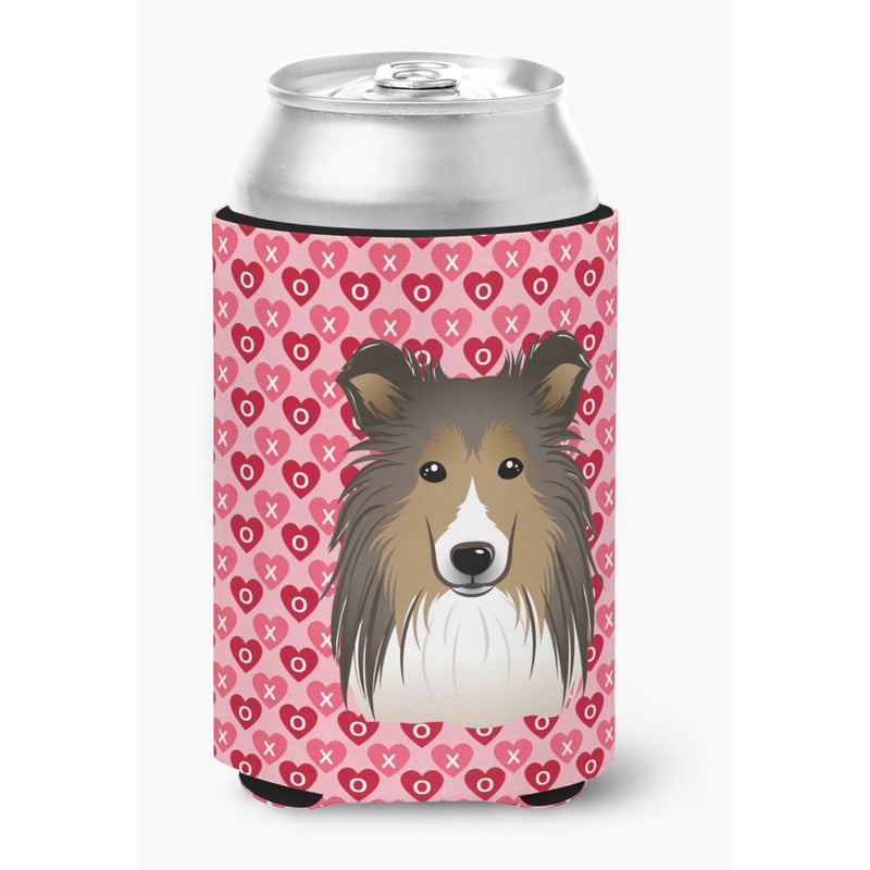 Caroline's Treasures ""Caroline's Treasures Sheltie Hearts Can or Bottle Hugger  Multicolor"" 