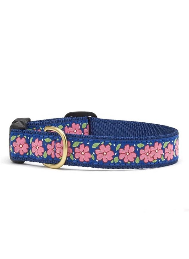 Up Country Up Country Pink Garden Pattern Dog Collar, Small (9 to 15 Inches) 5/8 Inch Narrow Width 