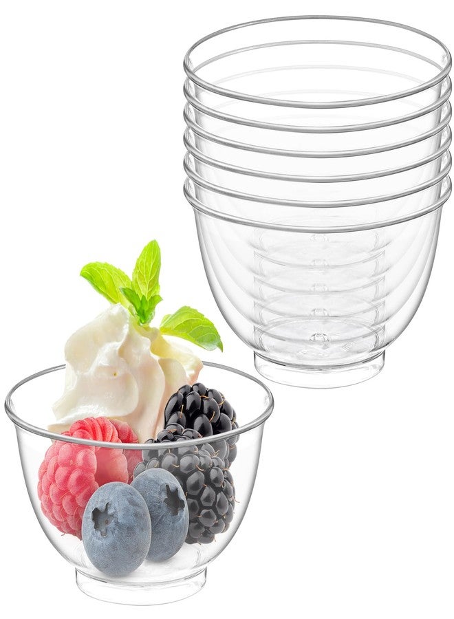 TOFLEN 100ct 2 oz Mini Round Dessert Cups, Clear Reusable Tiny Small Party Serving Cups for Appetizers, Dips, Desserts, Trifle, Hors D'oeuvres Bowls - Image 1