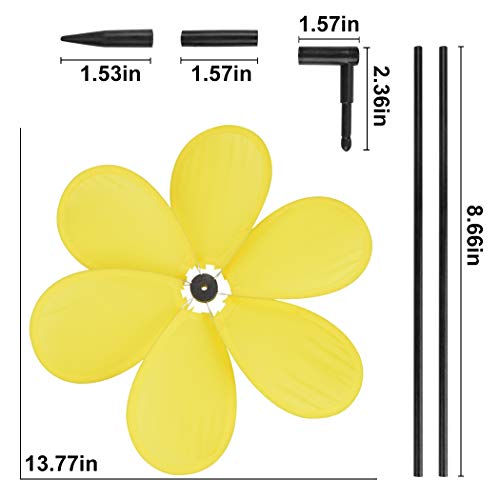 B bangcool Wind Spinners Sunflower Lawn Pinwheels Windmill Party Pinwheel Wind Spinner for Patio Lawn & Garden - Image 4