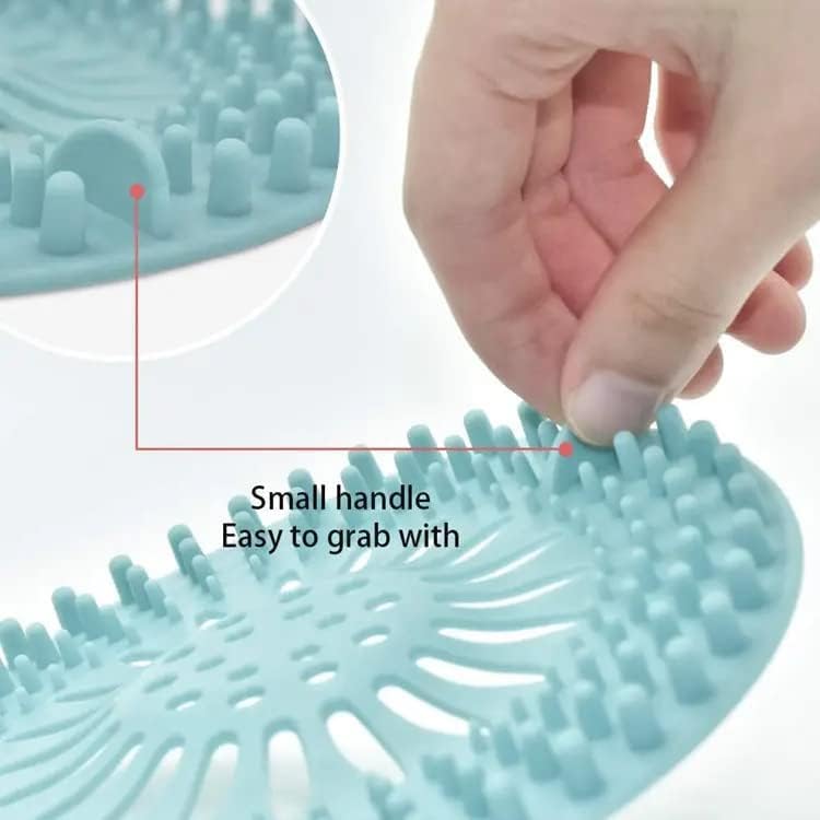 HETNIT 5 Pack Drain Hair Catcher for Bathroom | Shower Drain Covers | Sink Drain Hair Catcher | No Slip Drain Cover Bathtub Hair Catcher | Drain Clog Remover Cleaner | | Silicone Drain Hair Catcher - Image 2