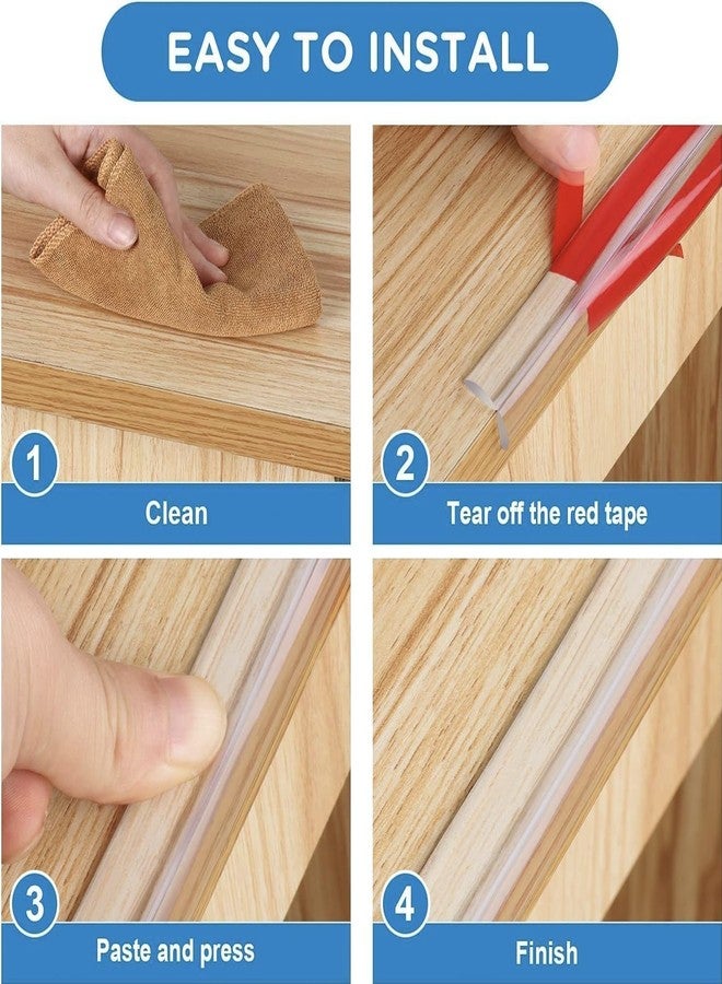Dhakshy 3-Meter Silicone Edge Protector Strip with 4 Corner Protectors Gaurd Baby Proofing,Adhesive Corner Protectors for Furniture Sharp Corners for Tables, Stair Drawers (3Meter+ 4 Corners) - Image 4