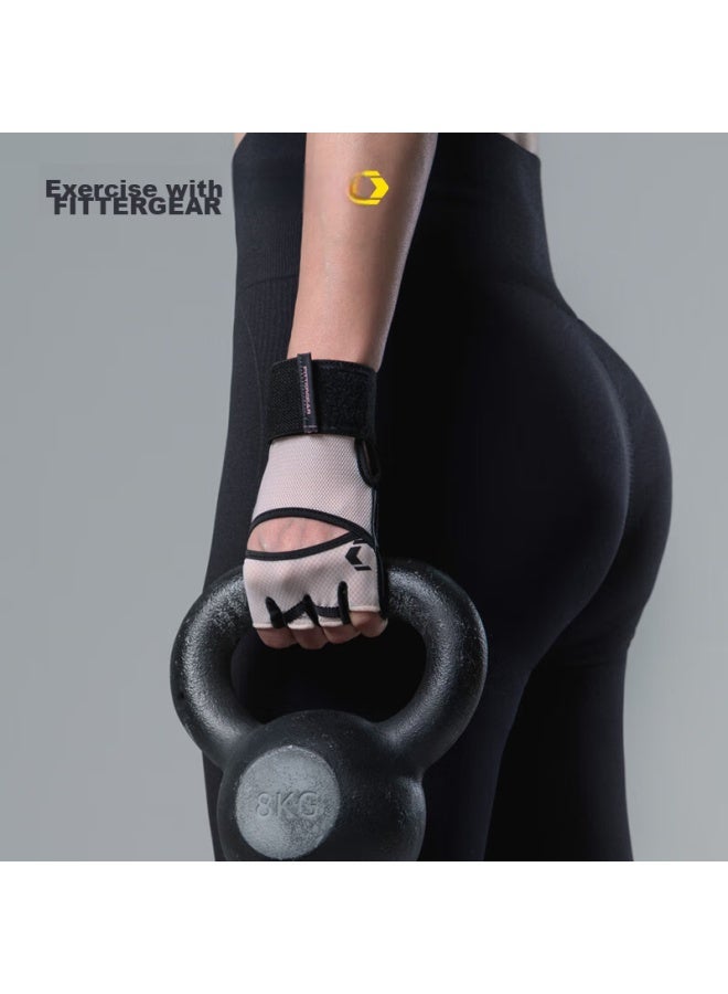 Fittergear Fitness Gloves For Women, Anti-callus, Specialized For Sports, Pull-up Bar, Gym Equipment Training, Non-slip, Pink, Xs Size - Image 1