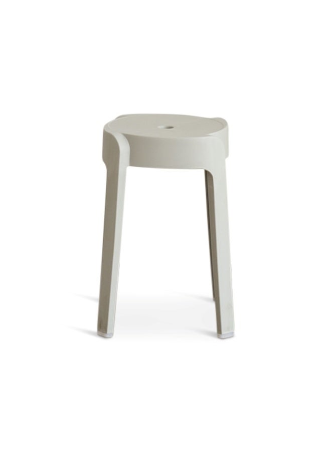Huitich Thickened Plastic Stool for Dining Table & Home Use Stackable, Portable Round Stool (Grey, 30cm) - Image 2
