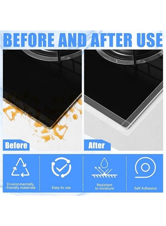 الدليبن شريط مانع للتسرب، شريط مانع تسرب ذاتي اللصق مقاوم للماء، شريط مانع تسرب للحمامات، شريط مانع تسرب لحوض الاستحمام، شريط مانع تسرب للمطبخ، واقي لحواف الجدران والأرضيات، مقاوم للماء، مضاد للشحوم، شريط مانع للتسرب لحوض المطبخ وحوض الاستحمام والحمام والدش والمرحاض (0.5 مم × 3 سم) - Image 2