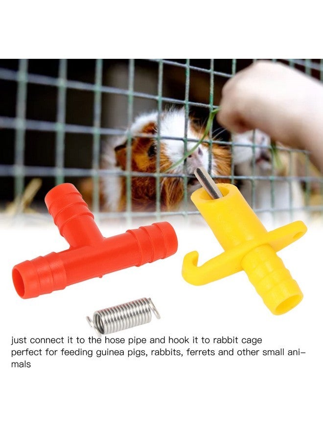 Yosoo Rabbit Nipple Drinker, 100pcs Rodent Automatic Waterer with Stainless Steel Nipple 3 Way Tee Design for Feeding Guinea Pigs Rabbits Ferrets - Image 3
