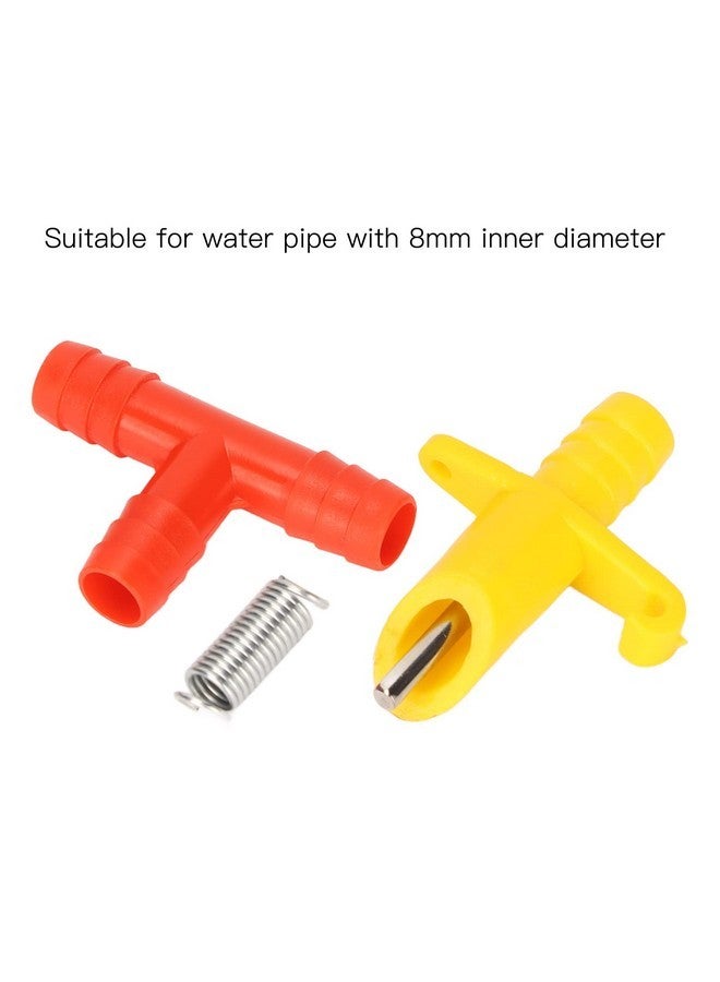 Yosoo Rabbit Nipple Drinker, 100pcs Rodent Automatic Waterer with Stainless Steel Nipple 3 Way Tee Design for Feeding Guinea Pigs Rabbits Ferrets - Image 4