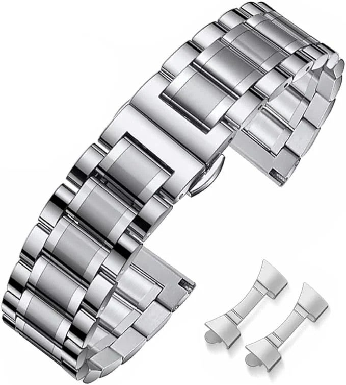 Bluejw Stainless Steel Metal Watch Band for Men – 20mm 22mm 24mm Curved End Replacement Strap, Durable & Comfortable Bracelet Compatible with Multiple Watch Models - Image 2
