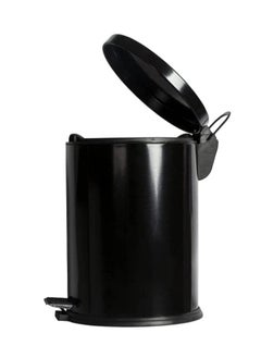 Generic 5L Black Stainless Steel Pedal Bin with Lid Top Opening  - Image 2