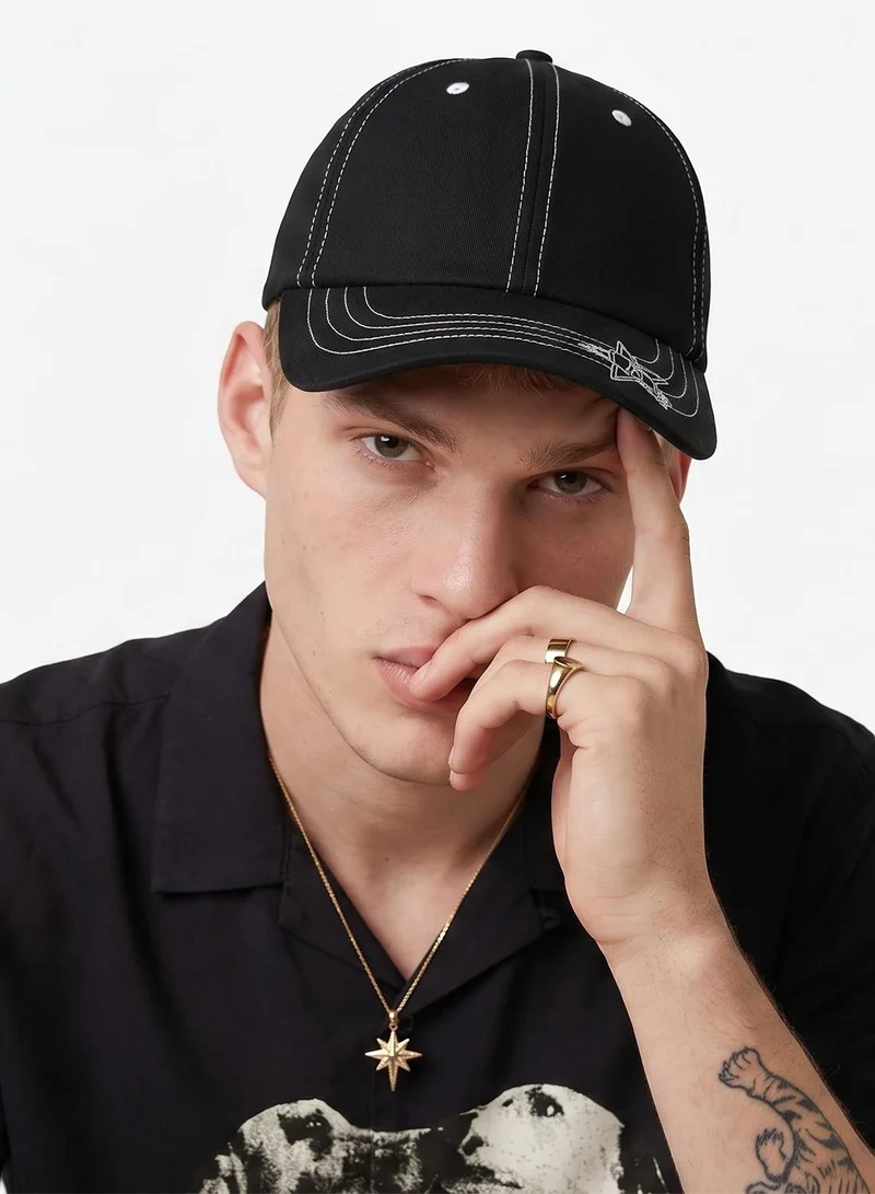 HUF  Contrast H Star Curve Peak Cap for Men | Best Price UAE