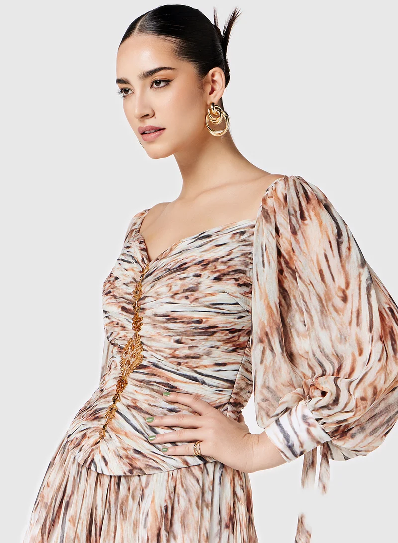 Threadz by Ajooni Animal Print Dress