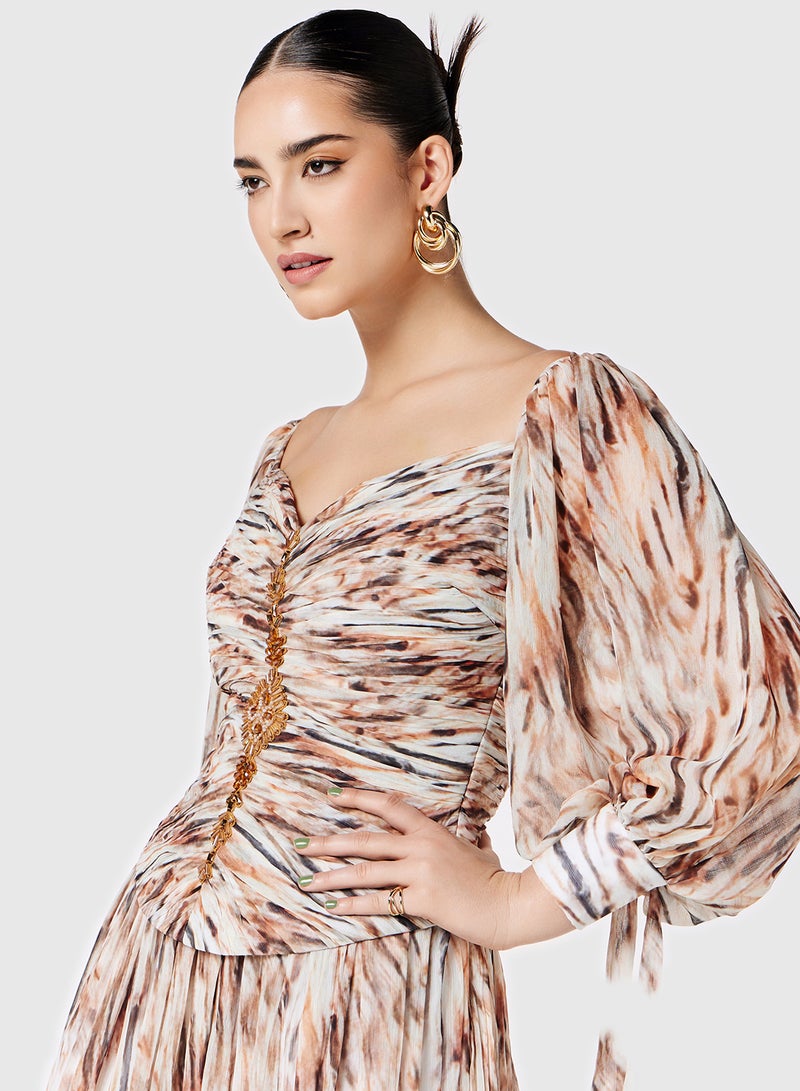 ثريدز باي اجوني فستان بطبعة حيوانات - Image 3