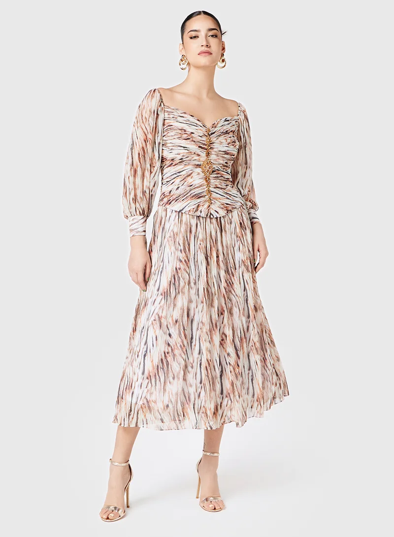 Threadz by Ajooni Animal Print Dress