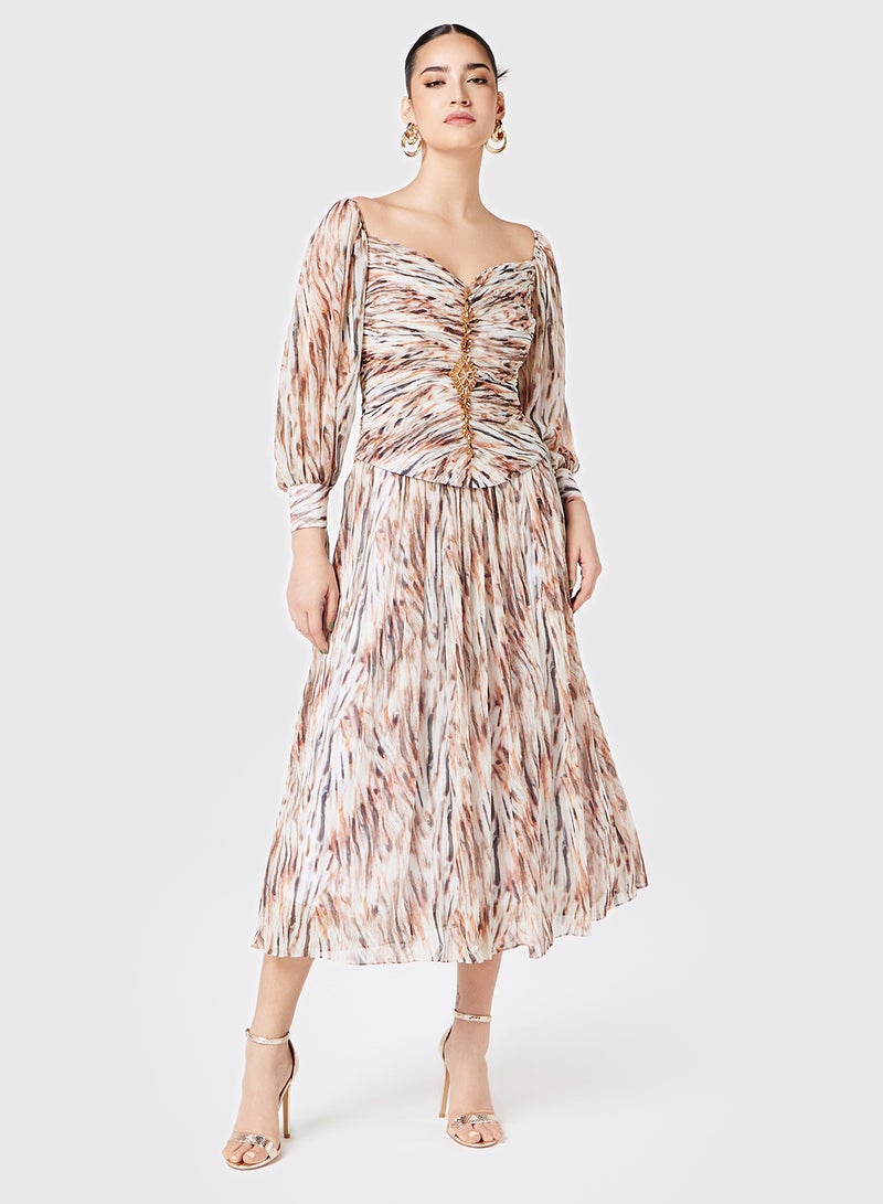 ثريدز باي اجوني فستان بطبعة حيوانات - Image 4