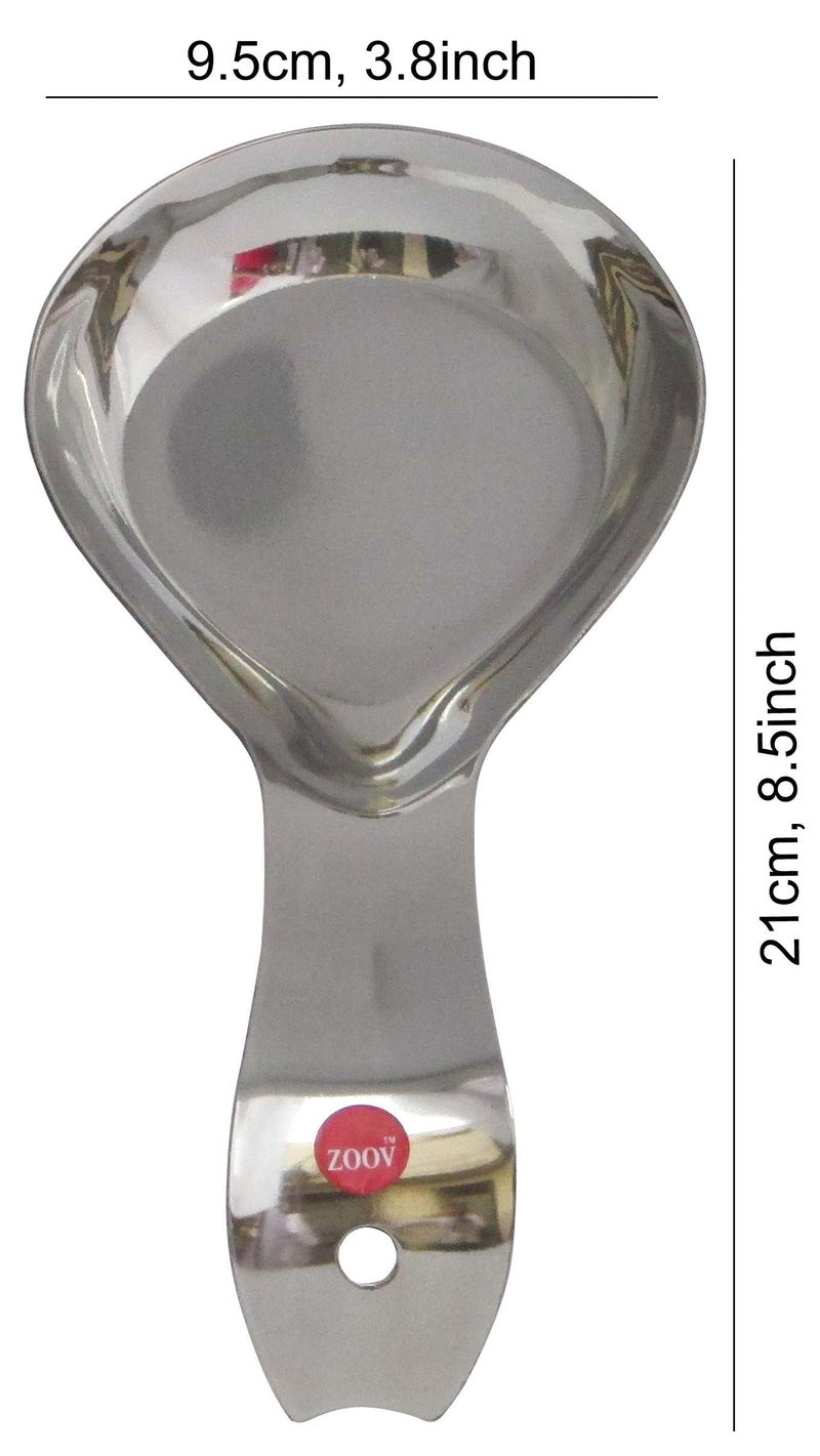 ZOOV Stainless Steel Spoon Rest, Ladle Holder for Cooking Home Decor Heavy Duty, Dishwasher Safe Pack of 1pcs - Image 3