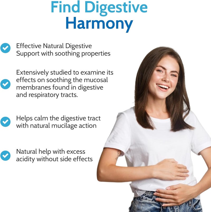 Health4All Slippery Elm 300mg 90 Capsules Digestive Health Acid Reflux Support Vegan Digestive Support Supplement Slippery Elm Inner Bark Powder Stomach Soothe Gluten Free Made in UK - Image 3