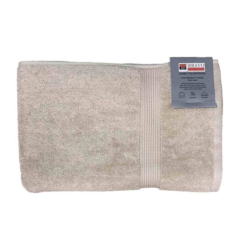 Bravo Bath Towel, 70 x 140 cm, Beige