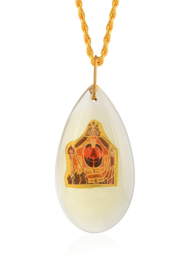 morir Crystal Aquarium Design God Shri Salasar Balaji Pendant Chain Necklace Temple Jewellery for Men and Women - Image 1